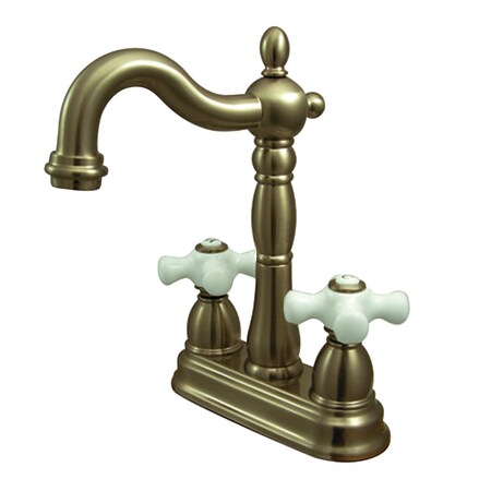 Kingston Brass Bar Faucet W/out Pop-Up Rod, Antique Brass KB1493PX